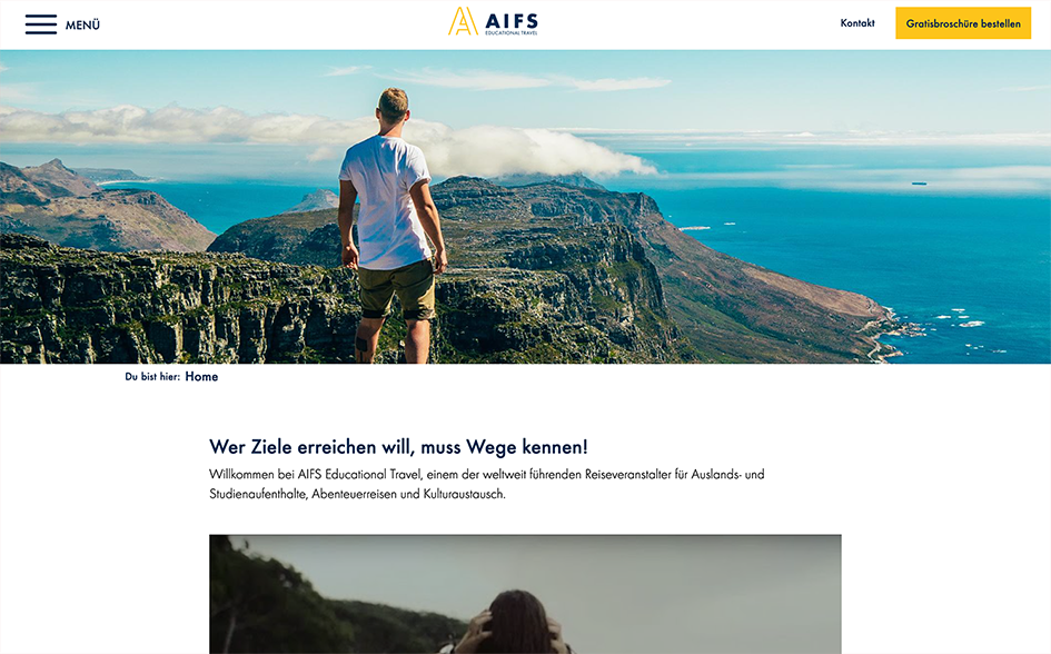 TYPO3 Website relaunch AIFS website preview picture