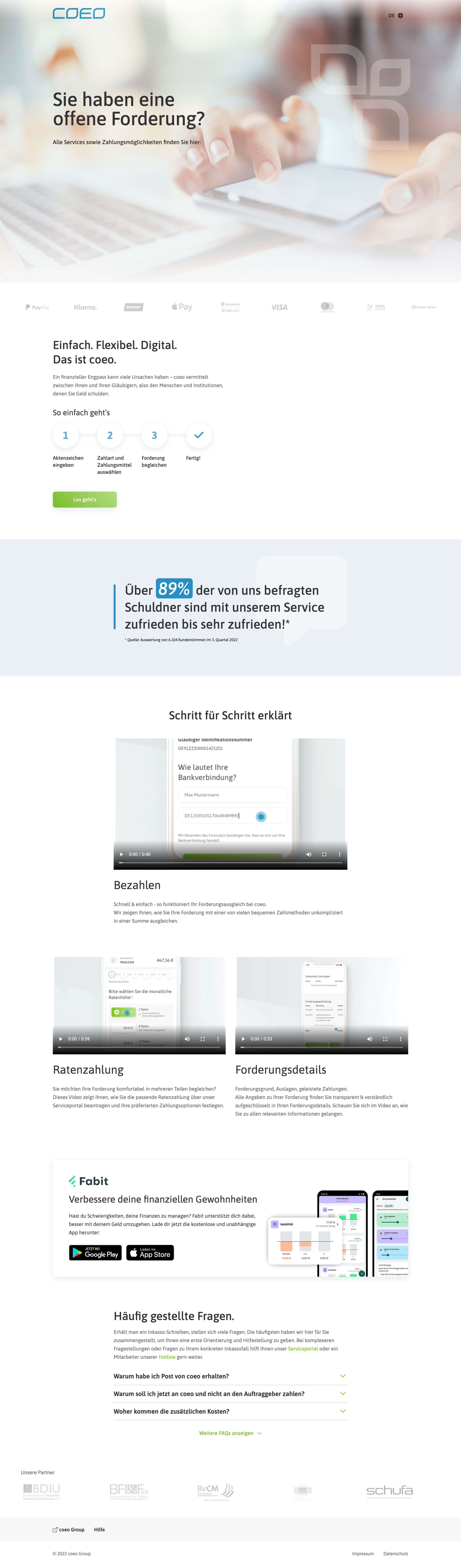 Das gesamte Coeo Serviceportal