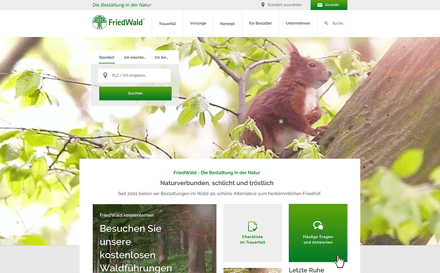 Friedwald | Website Relaunch | SUNZINET