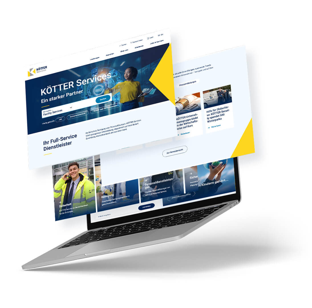Modern Website Relaunch for KÖTTER Services – SUNZINET Digital Agency