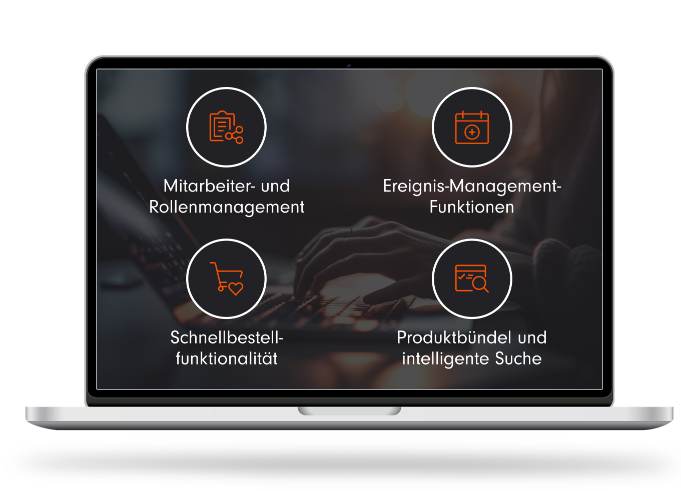 Bild mit den 4 Hauptmerkmalen eines kundenorientierten B2B-Portals von Kienzle - B2B-E-Commerce-Agentur für die Automobilbranche - SUNZINET