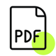 Visual: Dokument mit "PDF"-Beschriftung