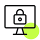 Bildschirm mit Schloss-Symbol für Datenschutz