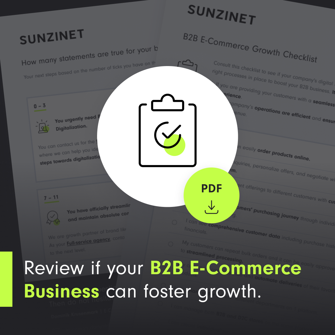 Download B2B E-Commerce Growth Checklist