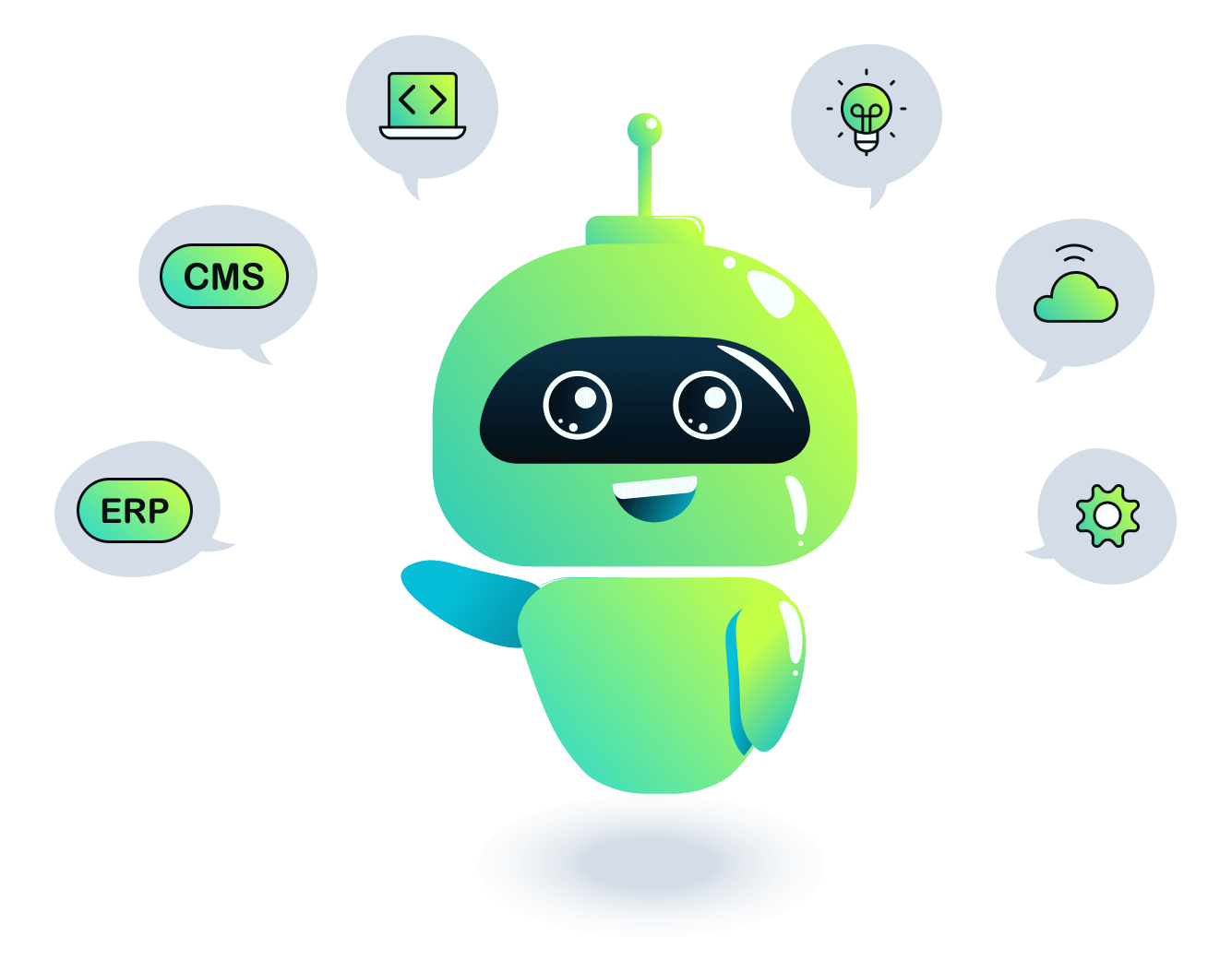 A picture of a Robot, to personify an - AI Knowledge Management Chatbot Development Agency SUNZINET