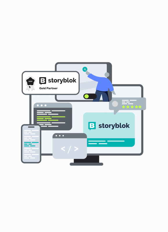 Storyblok Infografik | Integration von KI-Funktionen mit SUNZINET
