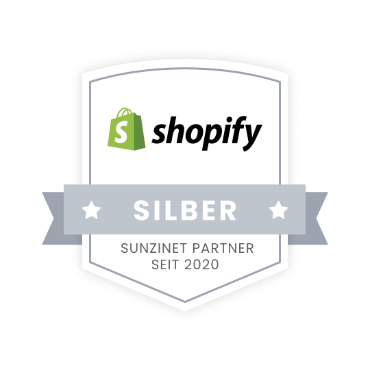 shopify Silber Partner seit 2020 Badge