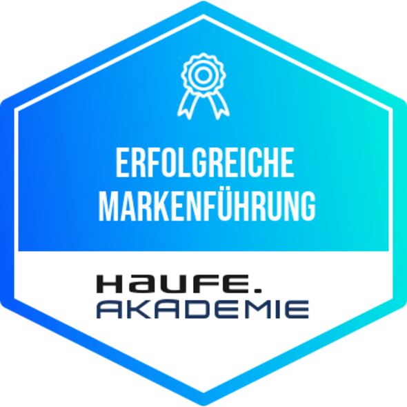 Zertifikat für erfolgreiche Markenführung der Haufe Akademie
