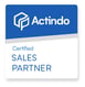 Actindo Certified Business Partner Badge des E-Commerce ERP System aus der Cloud - Digitalagentur SUNZINET