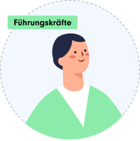 Junger Mann mit grünem Pullover, Symbol für die Führung eines Unternehmens | Change Management Prozess SUNZINET
