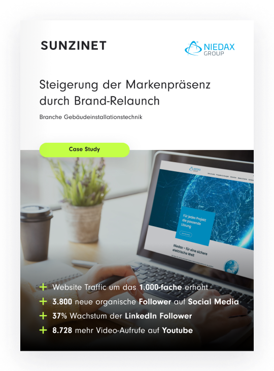 SUNZIENT Case Study - Full-Service-Digitalagentur für die Niedax-Gruppe - 1 Page