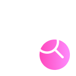 Magnifying glass in front of browser window as a sign for SEO | AI Solutions SUNZINET