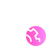 White icon of a person's torso and machine cogs with a small, decorative, pink dot in the bottom right corner. | AI integration SUNZINET