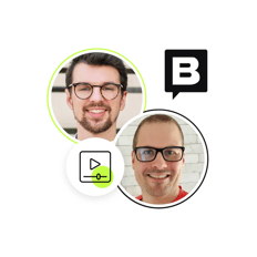 Zwei Männer, die Sprecher des Webinars 