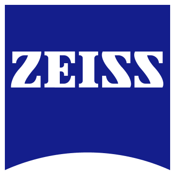 Customer logo Zeiss in blue and white Blau und Zeiss written in white - Full service Digital Agency SUNZINET