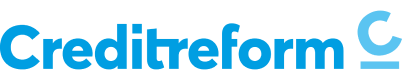 Creditreform Customer logo, written in blue - Full service Digital Agency SUNZINET