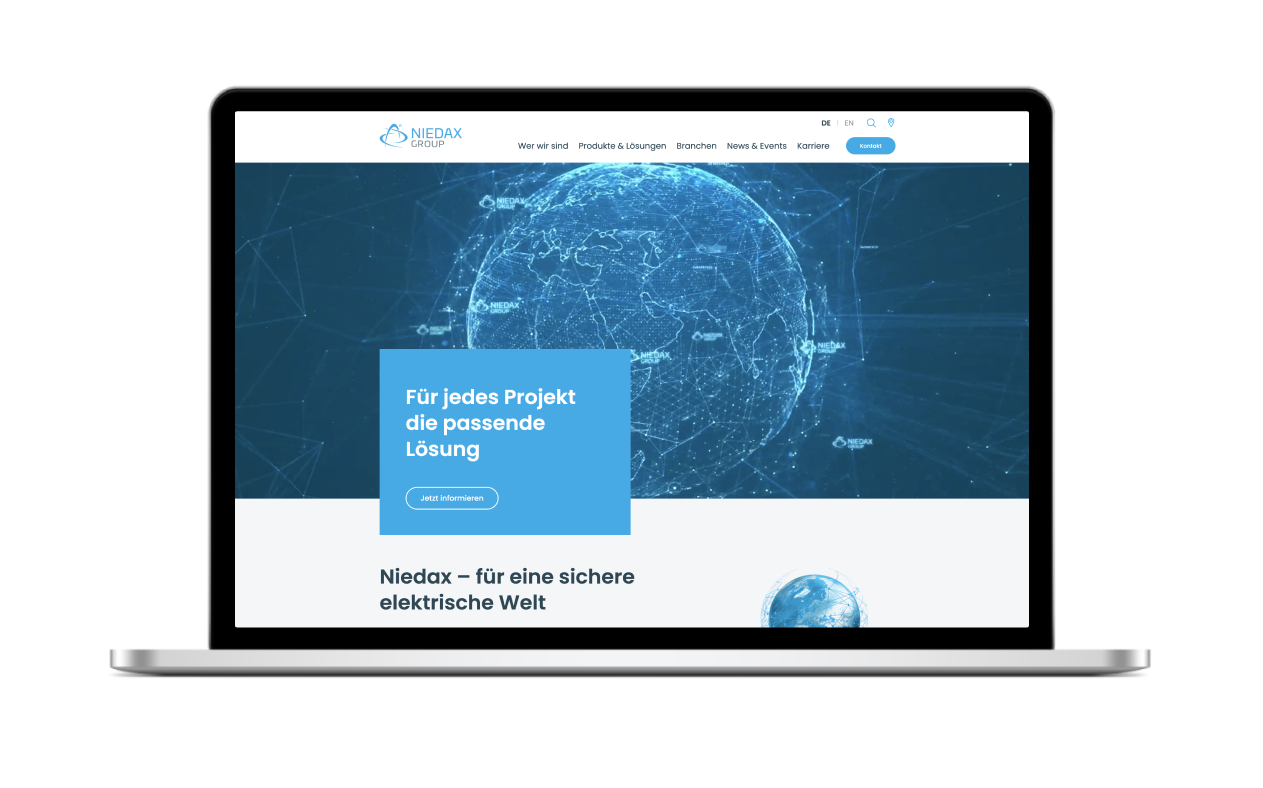 Niedax group project- Digitalagentur für Brand Relaunch