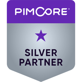 Pimcore Silver Partner Badge (Open-source-Software-Plattform, PIM, MDM, DAM, SMC, Digital Commerce)