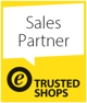 Trusted Shop logo - Digitalagentur für E-Commerce - gelb und weiß grpß  | KI-Suche von SUNZINET