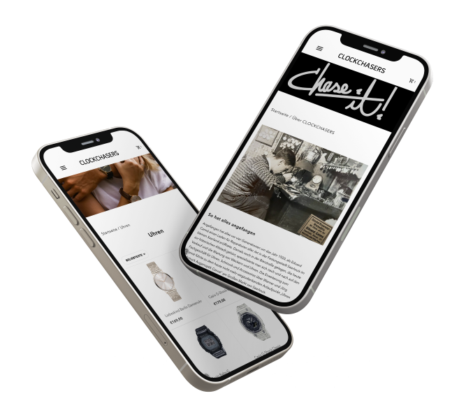 CLOCKCHASERS | Shopify-Onlineshop | SUNZINET